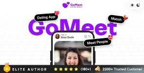 GOMEET - APPLICATION MOBILE COMPLÈTE DE RENCONTRES SOCIALES | RENCONTRES EN LIGNE | MATCH, CHAT ET RENCONTRES VIDÉO | APPLICATION DE RENCONTRES V1.2
