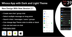 APPLICATION DE CLONAGE WHOXA WHATSAPP | APPLICATION DE CHAT, AUDIO ET VIDÉO FLUTTER ANDROID ET IOS AVEC PANNEAU D'ADMINISTRATION V2.0.4