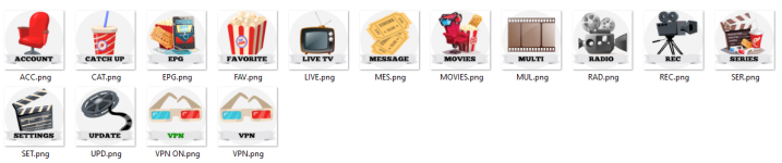 Retro 2 XCIPTV Icon Pack